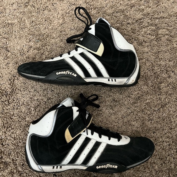 Vintage rare 2005 Adidas Goodyear Shoes Mens Driving High top  size 10 - Picture 1 of 9